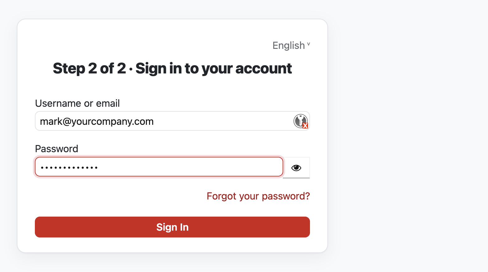 Sign in to your account