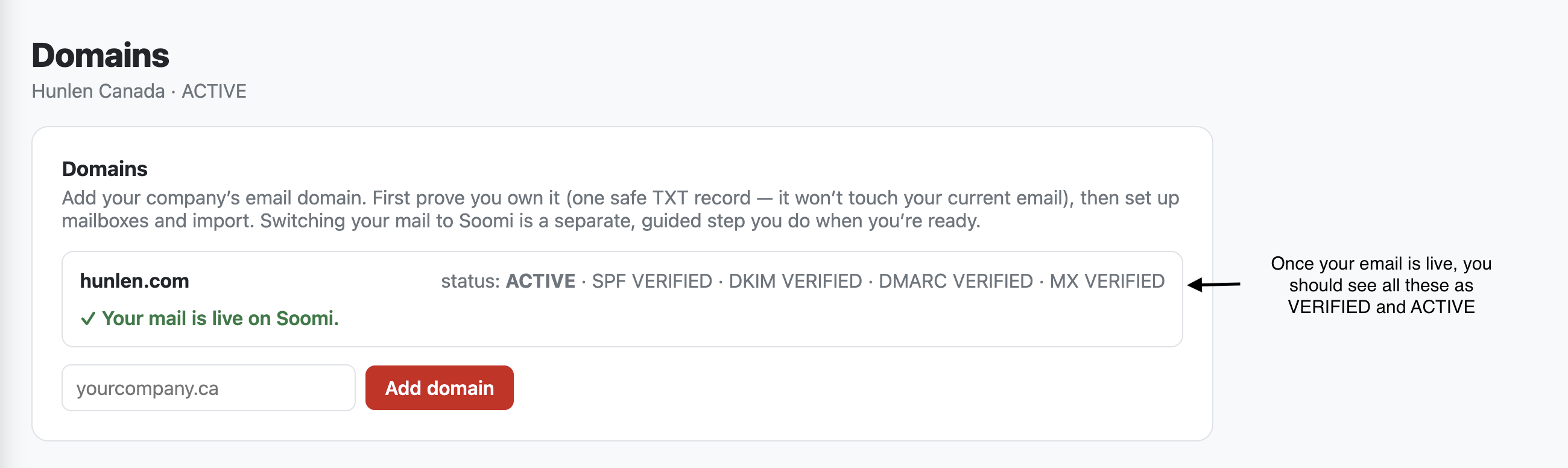 Your mail is live on Soomi